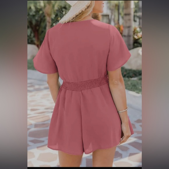 Aoysky Womens Summer
Short Rompers Sexy Cute
Loose Tie Front Jumpsuit
Casual - Picture 4 of 6